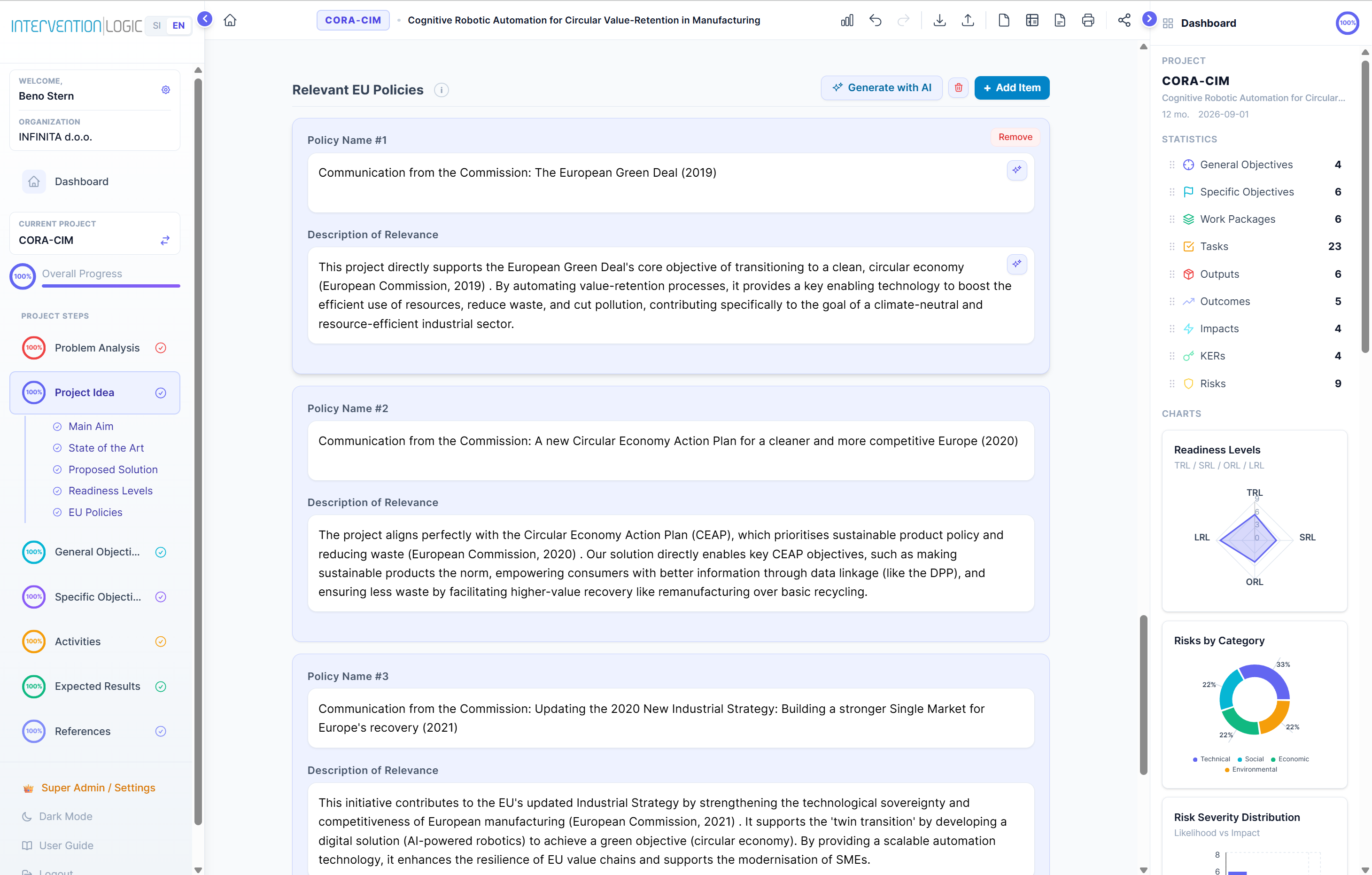 Project Idea — EU Policies