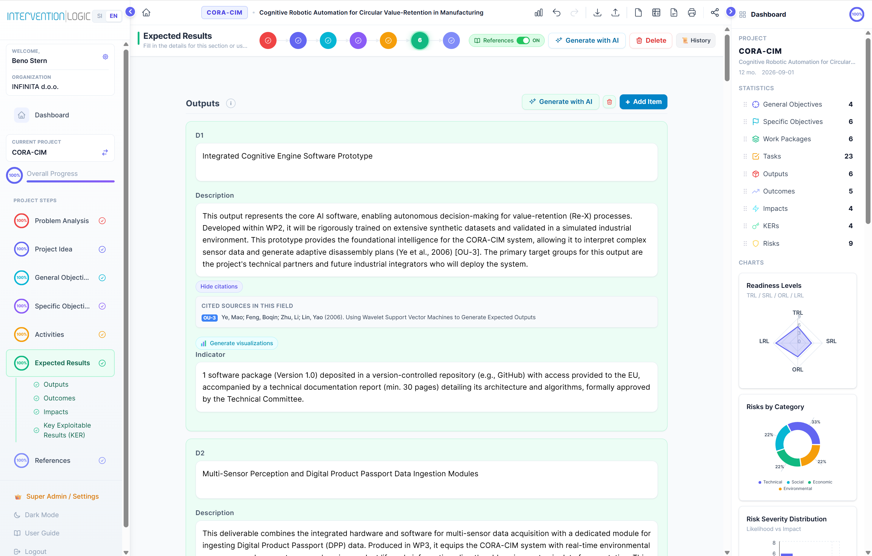 Expected Results — Outputs